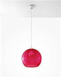 Sollux lampa wisząca Ball E27 czerwona SL.0253