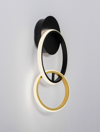 Luces Exclusivas kinkiet LED Chulumani ściemnialny 15W 762lm 3200K IP20 czarno/złoty LE44821