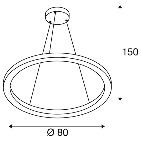 SLV lampa wisząca LED Halo 35W 2200lm 3000/4000K biała 1002912