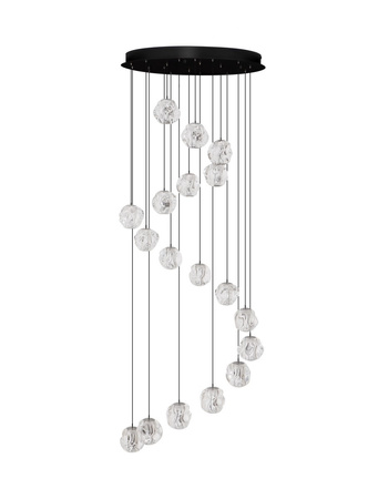 Luces Exclusivas lampa wisząca LED Chepen ściemnialna Ø 60 cm 87W 5057lm 3000K IP20 czarna LE44427