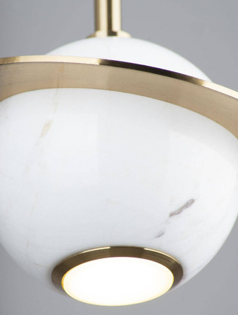 Maxlight lampa wisząca LED Uranos 5W 350lm 3000K Ø16cm biało/złota P0413