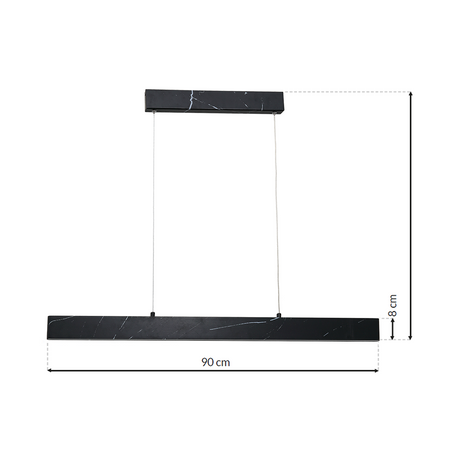 Milagro lampa wisząca LED Pierce 18W 1080lm 4000K czarna ML6473