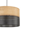 TK Lighting lampa wisząca Nicol E27 czarno/drewniana 4799