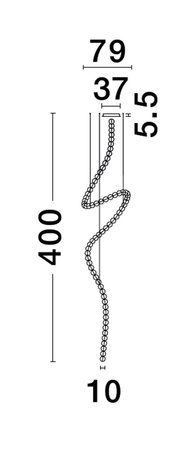 Luces Exclusivas lampa wisząca LED Moca ściemnialna 207W 13065lm 3000K IP20 chrom LE43460
