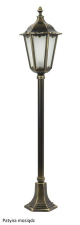 Su-ma lampa stojąca zewnętrzna Retro Classic E27 czarna/patyna 114cm IP43 K 5002/2