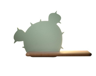 Candellux kinkiet dziecięcy LED z półką IQ Kids Cactus 3 4W 200lm 4000K zielony 21-00934