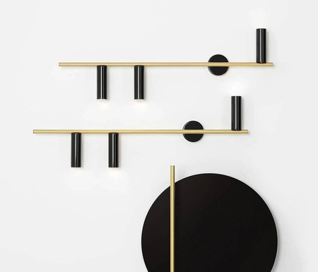 Aldex kinkiet Trevo 3 3xGU10 czarno/mosiężny 1083Y40