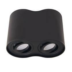 Maxlight plafon techniczny Basic Round II 2xGU10 czarny C0086