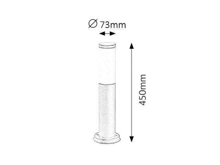 Rabalux lampa stojąca zewnętrzna Black torch E27 czarno/biała 45cm IP44 8147