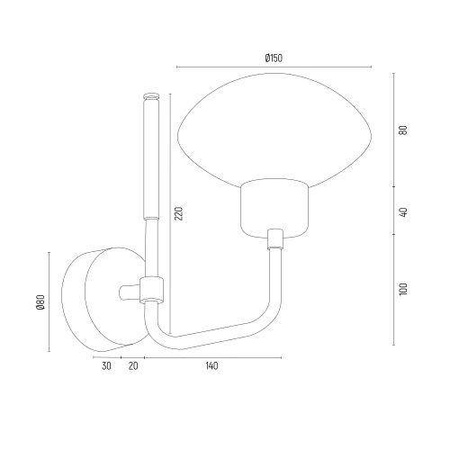 Argon kinkiet Ravello E27 czarno/mosiężny 8032