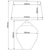 Quintiesse lampka biurkowa Samara 2xE27 + GU10 srebrno/fioletowa Ø51cm QN-SAMARA-TL-LRG-PLM