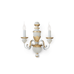 Ideal Lux kinkiet Firenze 2xE14 biało/złoty 012902