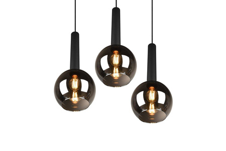 Trio lampa wisząca Clayton 3xE27 czarna 310390332