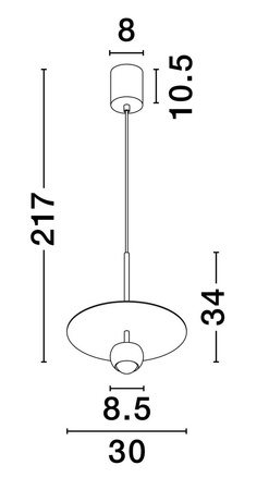 Luces Exclusivas lampa wisząca LED Baila Ø 30 cm 8W 590 lm 3000K IP20 beżowa LE44535