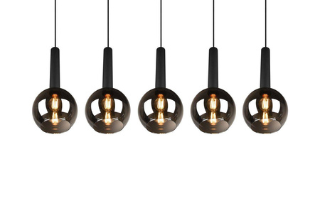Trio lampa wisząca Clayton 5xE27 czarna 310300532