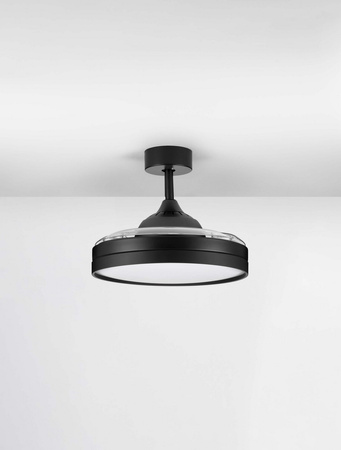 Luces Exclusivas wentylator LED Caranavi Ø 107 cm 36W 4100lm 3000-6500K IP20 czarny LE44969