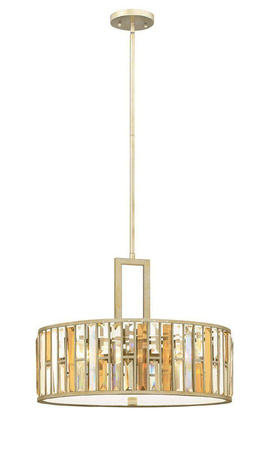 Elstead żyrandol / lampa wisząca Gemma 3xE27 srebrno/bursztynowa HK-GEMMA-P-C-SL