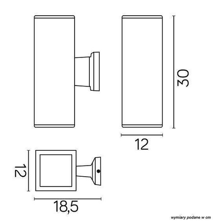 Su-ma kinkiet zewnętrzny Adela 2xE27 srebrny IP54 8001 AL