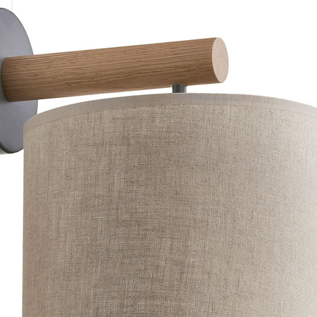 TK Lighting kinkiet Deva E27 beżowo/drewniany 6106