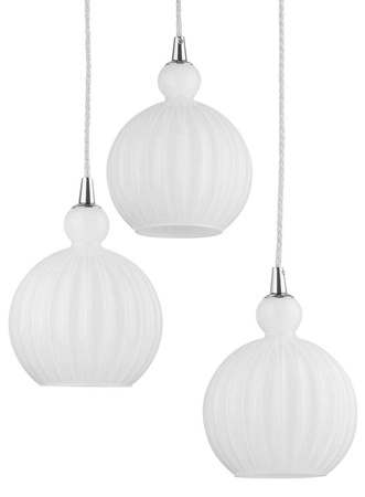 Luces Exclusivas lampa wisząca Aviles 3xE27 biała/chrom LE41886