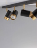 Luces Exclusivas plafon (reflektorki) Cayes 4xGU10 czarno/złoty LE42615