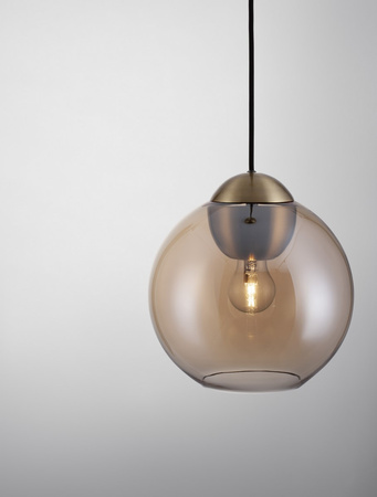 Luces Exclusivas lampa wisząca LED Balmi Ø 24 cm E27 1x12W IP20 złoto/bursztynowa LE43412