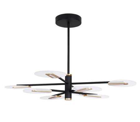 Luces Exclusivas żyrandol  / lampa wisząca LED Ceja 8x(7W 450lm 3000K) 56W 3605lm czarno/złota LE41373