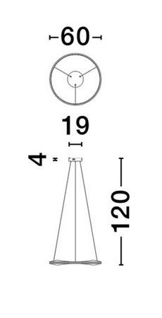 Luces Exclusivas lampa wisząca LED Satipo ściemnialna z pilotem Ø 60 cm 32W 1192lm 2700-5000K IP20 czarno/złota LE44470