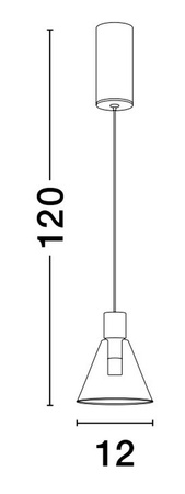 Luces Exclusivas lampa wisząca LED Acatlan 5W 3000K IP20 złota LE61645