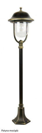 Su-ma lampa stojąca zewnętrzna Prince E27 czarna/patyna 117cm IP43 K 5002/2/O