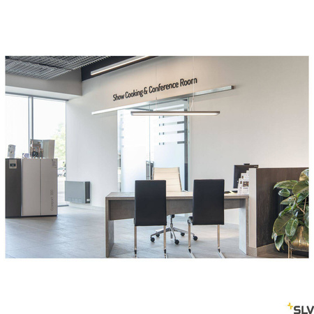 SLV lampa wisząca LED Worklight 57W 5000lm 4000K srebrna 1006345