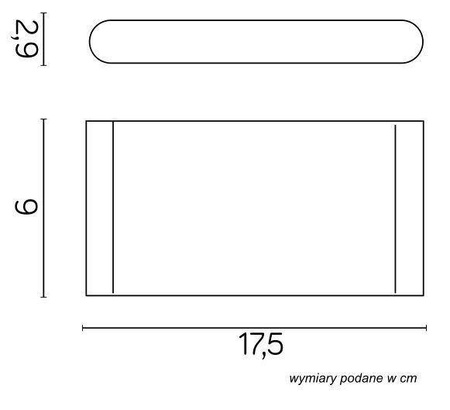Su-ma kinkiet zewnętrzny LED Slim 12W 480lm 3000K czarny IP54 M1016 BL