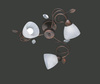 Trio plafon Traditio 3xE14 rdzawy 600700328