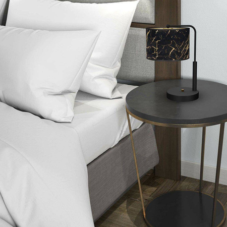 Milagro lampka biurkowa Senso E27 czarno/złota MLP7299