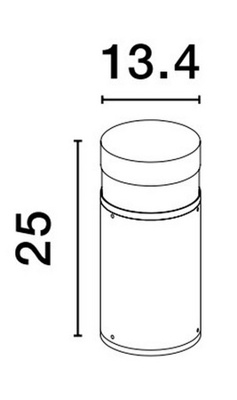 Luces Exclusivas lampa stojąca zewnętrzna LED Acatic Ø 13,4 cm 12W 594lm 3000K IP54 wys. 25 cm czarna LE73508