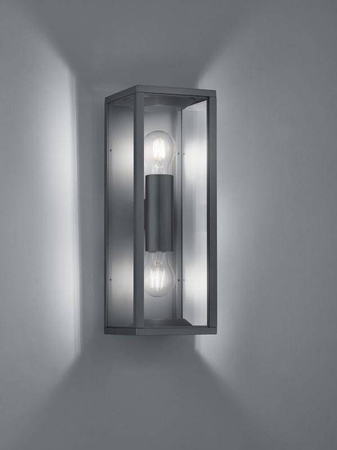 Trio kinkiet zewnętrzny Garonne 2xE27 antracytowy IP44 201860242