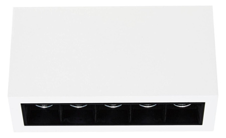 Mistic Lighting plafon techniczny LED Icon 5x(2W 230lm 4000K) 10W 1150lm 48° DIM (ściemnialny) czarno/biały MSTC-05411253