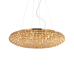Ideal Lux lampa wisząca King 12xG9 (załączono) złota 088020