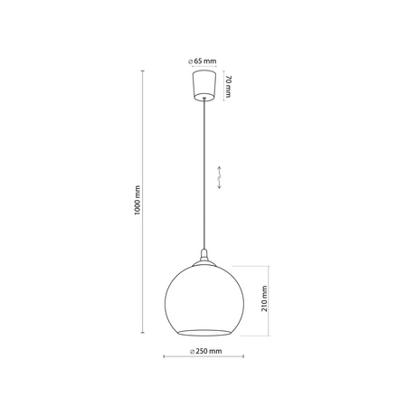 TK Lighting lampa wisząca Venezia E27 czarno/miedziana 5741