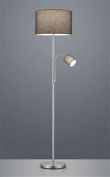 Trio lampa podłogowa Hotel E27 nikiel 170cm 403900211