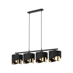 TK Lighting lampa wisząca Grant 4xE27 czarno/złota 4825
