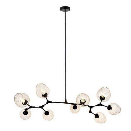 Step Into Design żyrandol / lampa wisząca Modern Orchid 9 9xE27 czarna ST-1232-9 black transparent