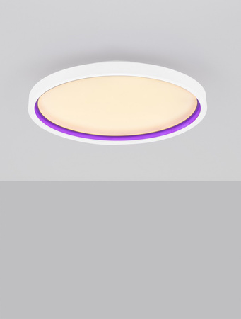 Luces Exclusivas lampa sufitowa LED Gracia ściemnialna z pilotem Ø 39,3 cm 30W 2057lm 2700-5000K IP20 biała LE44412