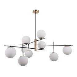 Italux żyrandol / lampa wisząca Stelia 9xE14 czarna/brąz antyczny PND-43660-9