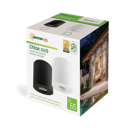 Spectrum plafon zewnętrzny Chloe GU10 biały IP65 SLIP005033