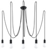 Sollux lampa wisząca Edison 5 5xE27 czarna SL.0371