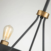 Quintiesse lampa wisząca Silas 6xE27 czarno/mosiężna QN-SILAS-6P-DZ