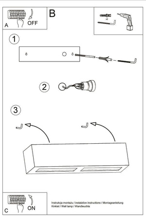 Sollux kinkiet techniczny Vega E27 czarny SL.0878