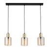 TK Lighting lampa wisząca Sierra 3xE27 czarno/bursztynowa 6666