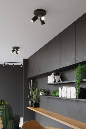 Sollux plafon (reflektorek) Ring 3P 3xGU10 czarny SL.1016